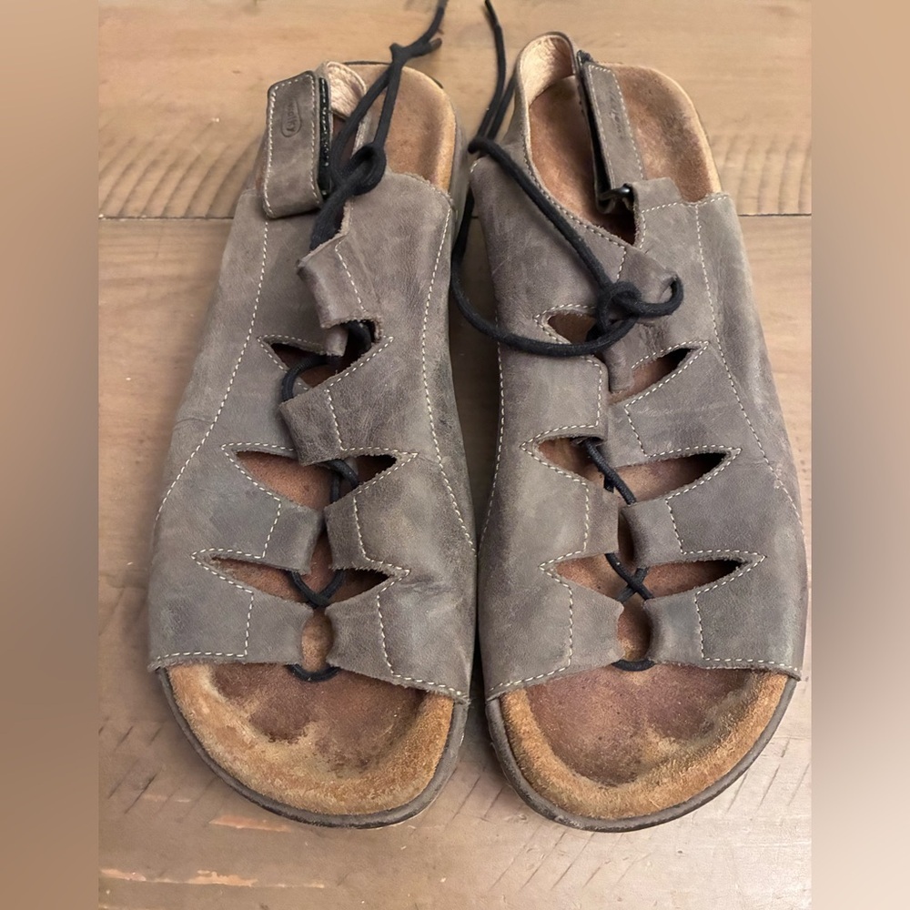 Wolky‎ Women’s Brown Kite Leather Sandals - Size 39 EU (8 US)